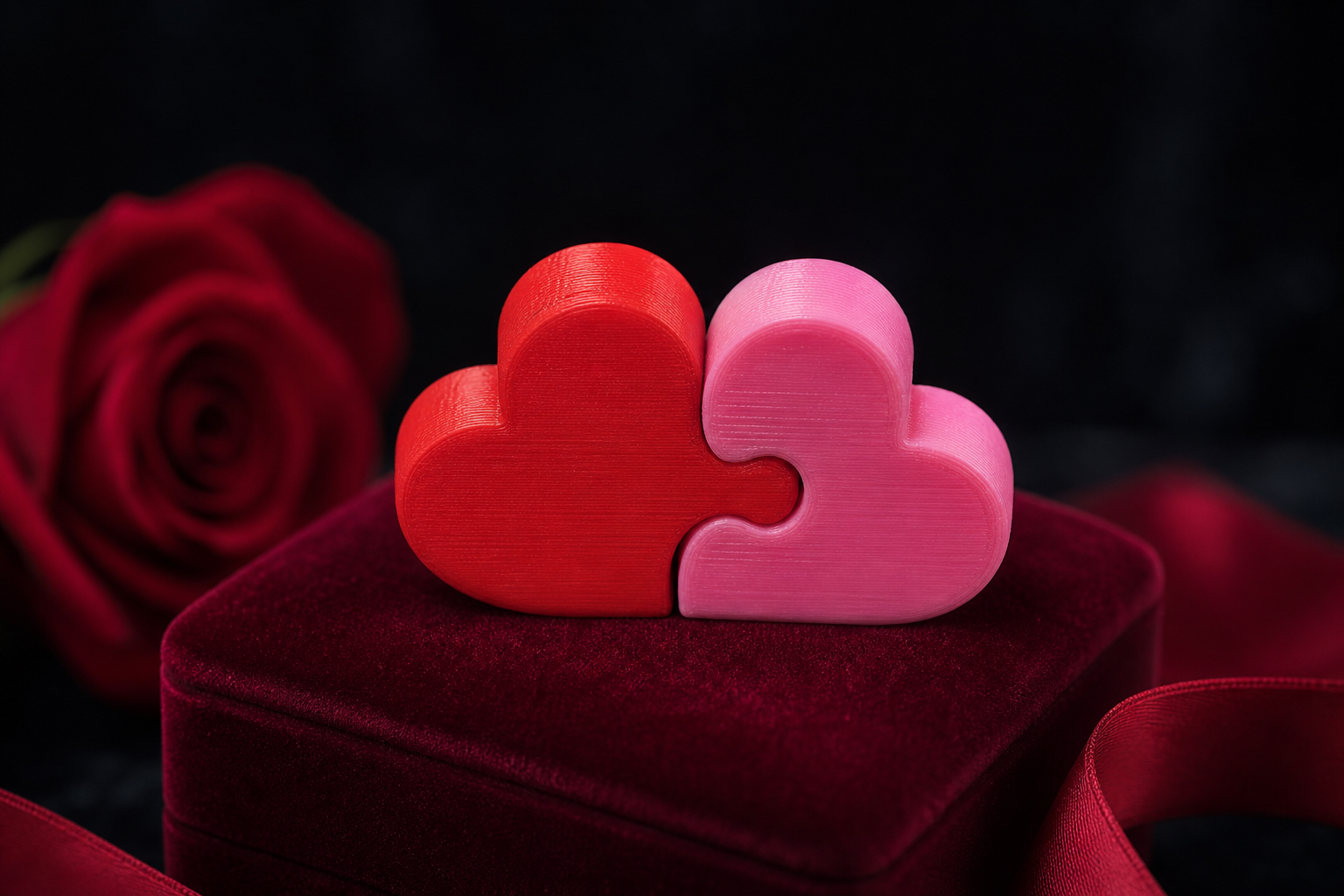 Парный 3D-подарок — interlocking hearts сувенир на годовщину